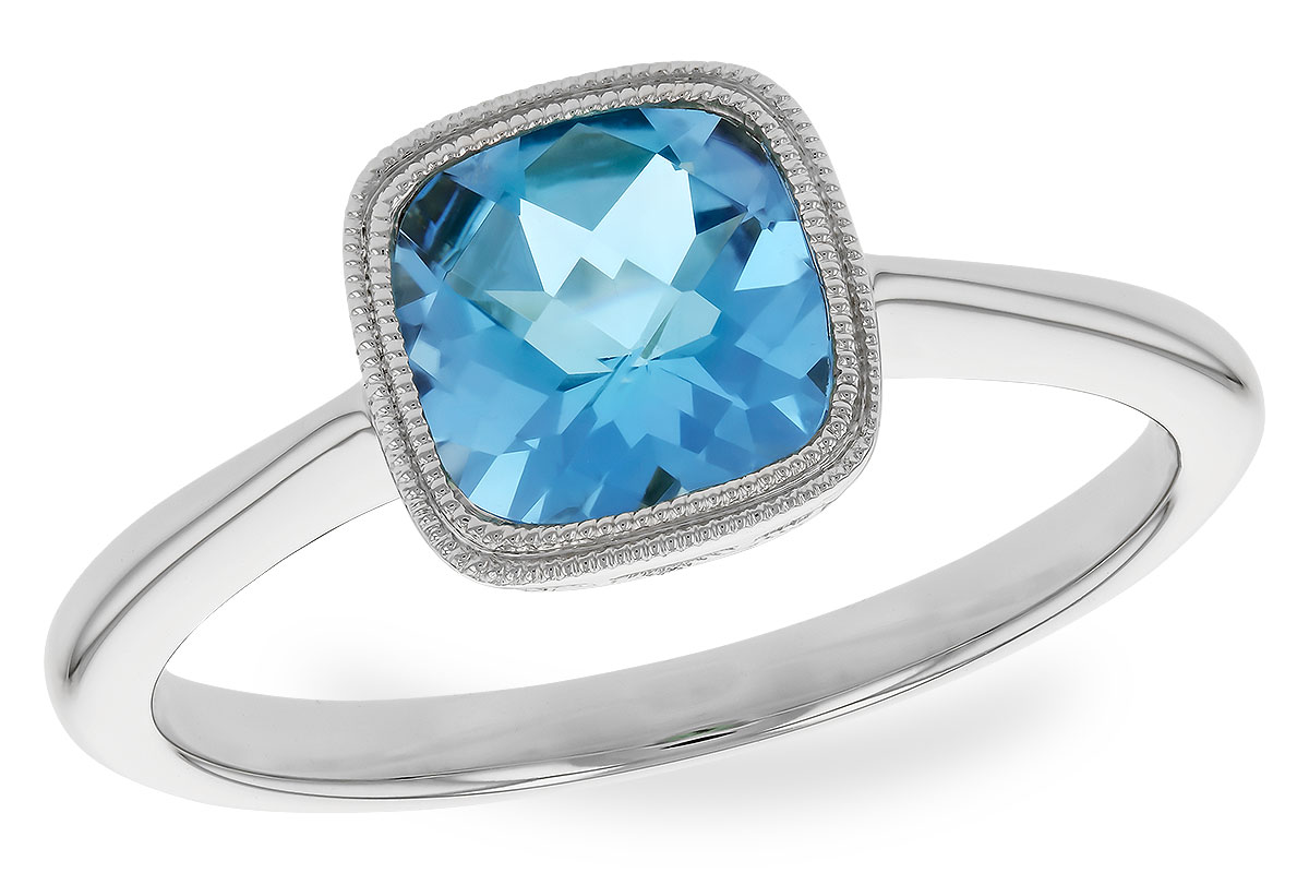 B274-34459: LDS RG 1.45 CT SWISS BLUE TOPAZ