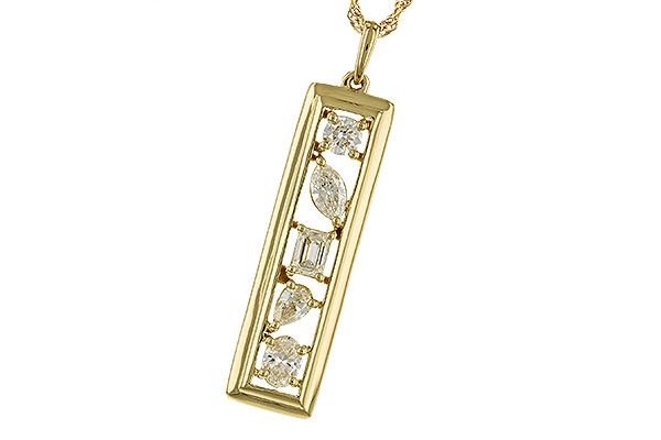B274-36296: NECKLACE .85 TW FANCY CUT DIAMONDS