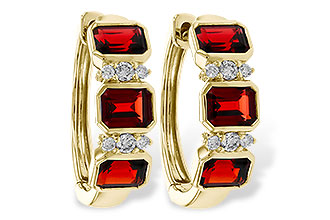 B275-20878: EARRING 1.50 TW GARNET 1.61 TGW