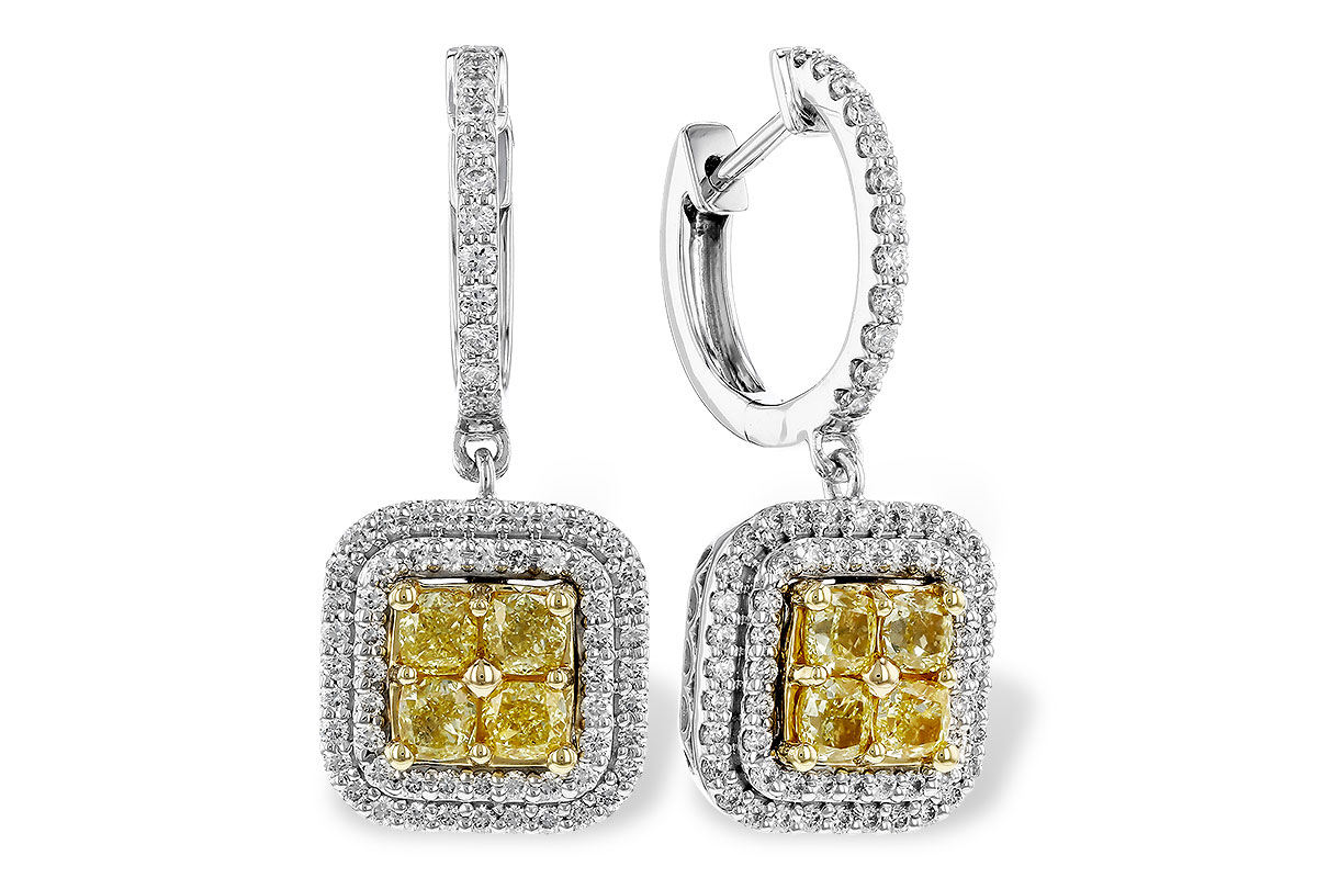 B275-21778: EARR 1.04 FANCY YELLOW DIAMONDS 1.62 TW