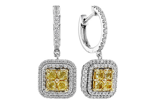 B275-21778: EARR 1.04 FANCY YELLOW DIAMONDS 1.62 TW