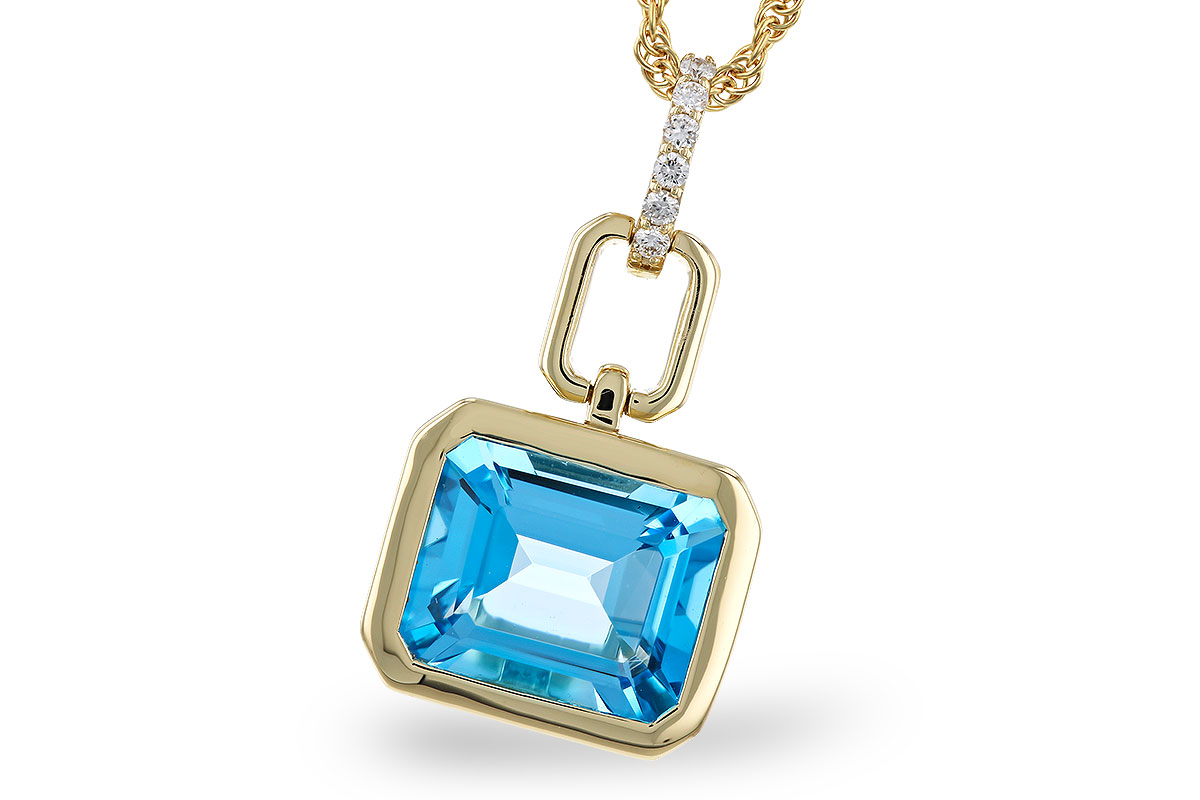 B275-22723: NECKLACE 3.26 BLUE TOPAZ 3.30 TGW (10x8MM BT)