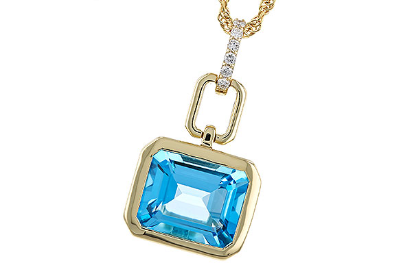 B275-22723: NECKLACE 3.26 BLUE TOPAZ 3.30 TGW (10x8MM BT)