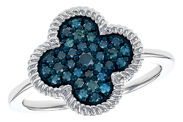 B275-23623: LDS DIA RG .33 TW BLUE DIAMONDS