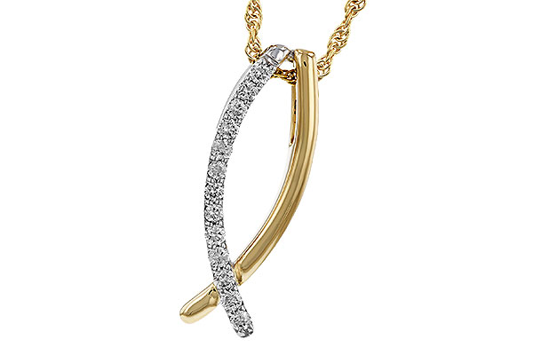 B275-26296: NECKLACE .25 TW