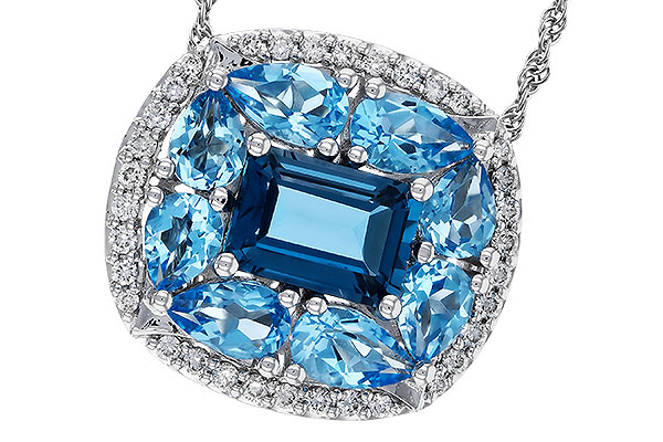 B275-27223: NECKLACE 2.59 TW BLUE TOPAZ 2.75 TGW