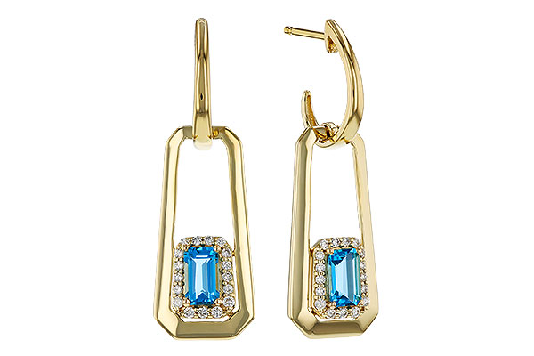 B275-27241: EARRING .66 TW BLUE TOPAZ .80 TGW (5x3MM BT)