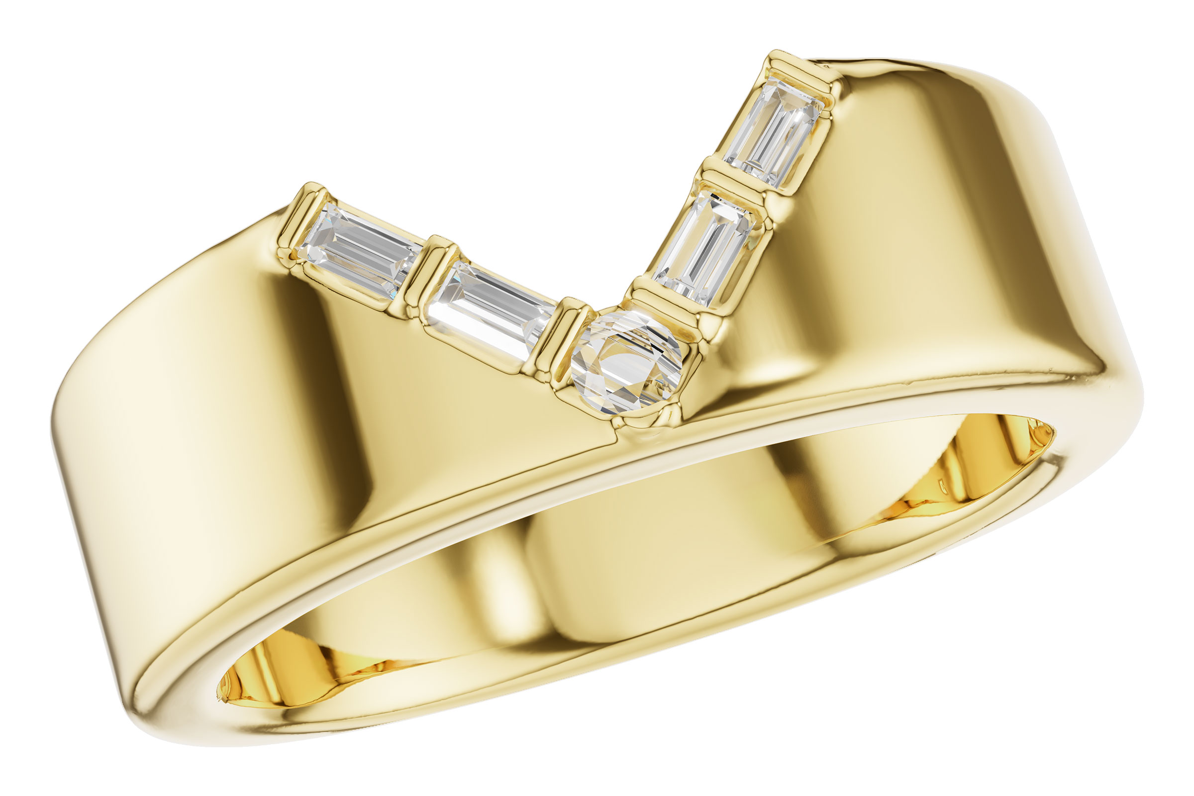 B276-10850: LDS DIA WED RG .07 BAGUETTE .11 TW