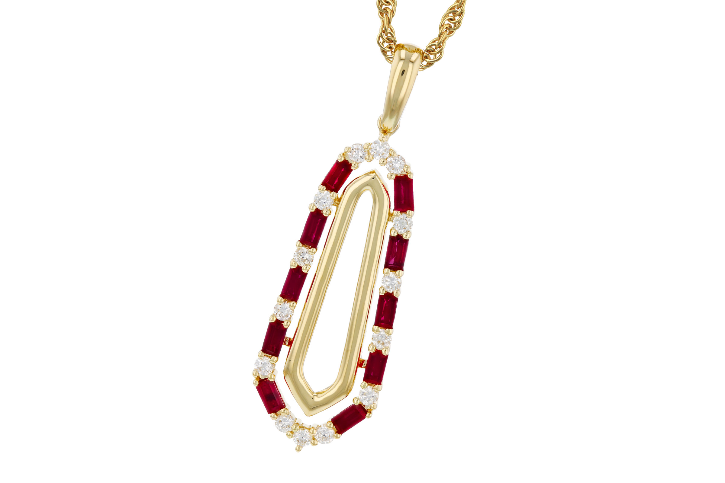 B276-12678: NECKLACE .72 TW RUBY .92 TGW