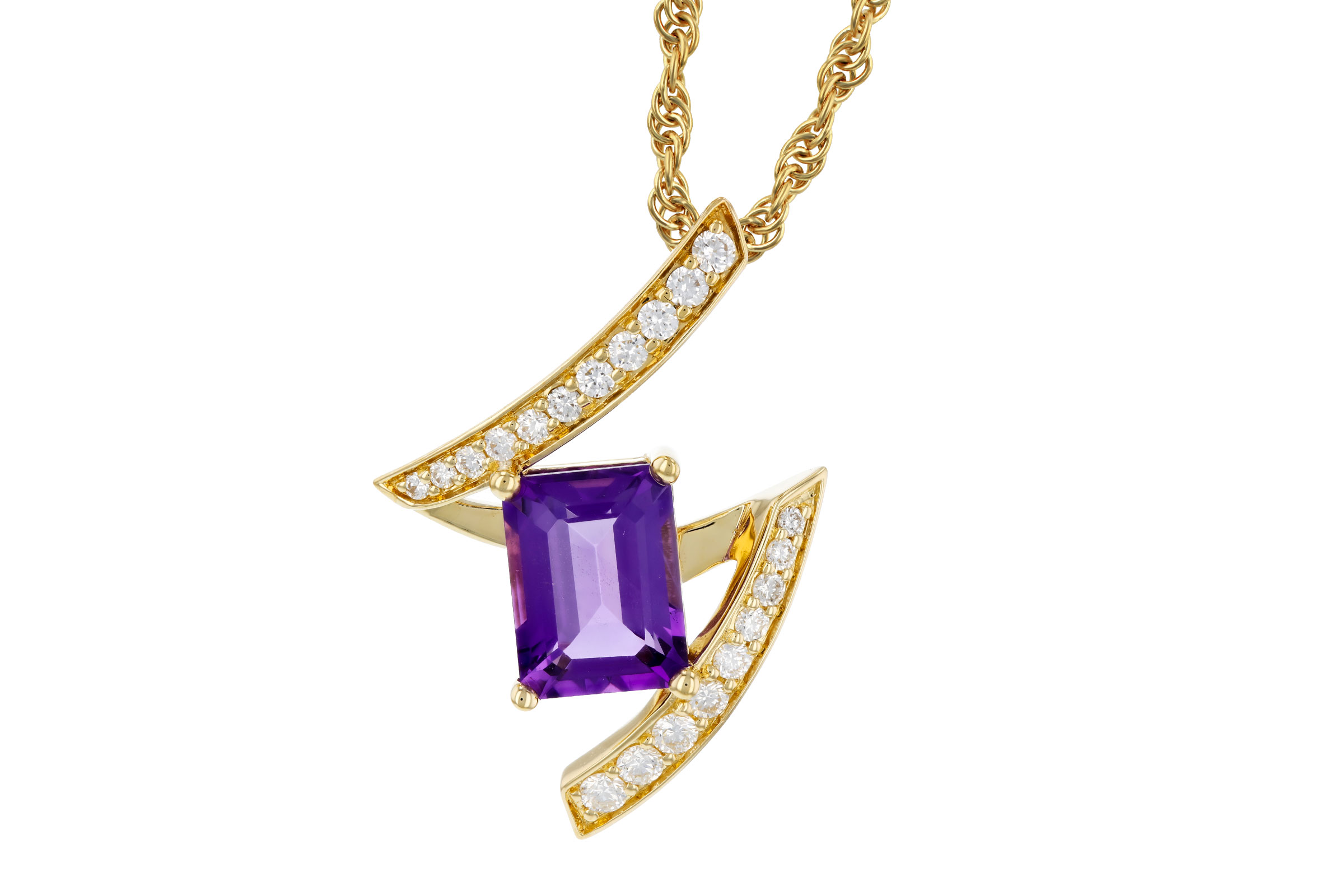 B276-12696: NECKLACE 1.36 AMETHYST 1.56 TGW (8x6MM AMY)