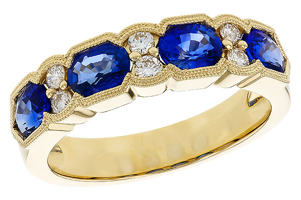 C189-81805: LDS WED RG 1.72 SAPPHIRE 1.90 TGW (5x4MM SAPP)