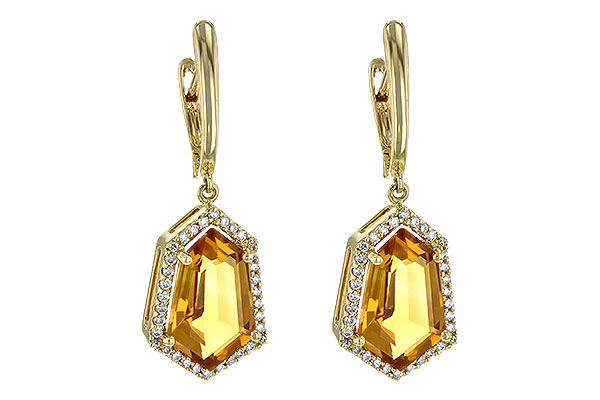 C190-65405: EARR 3.80 TW CITRINE 4.05 TGW