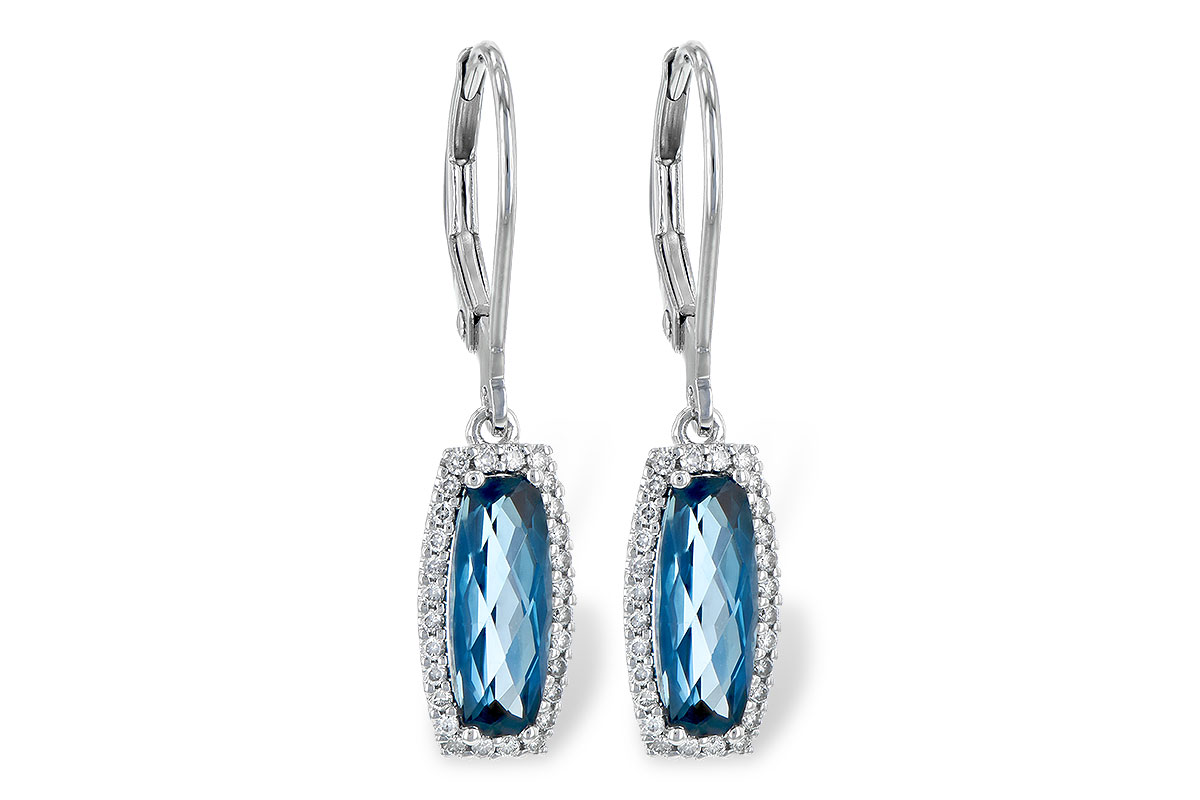 C190-69941: EARR 2.10 LONDON BLUE TOPAZ 2.28 TGW