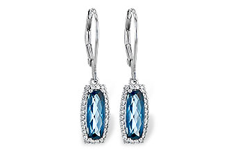 C190-69941: EARR 2.10 LONDON BLUE TOPAZ 2.28 TGW