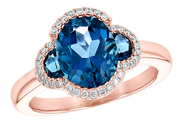 C190-69968: LDS RG 3.04 TW LONDON BLUE TOPAZ 3.20 TGW