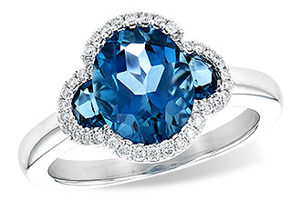 C190-69968: LDS RG 3.04 TW LONDON BLUE TOPAZ 3.20 TGW