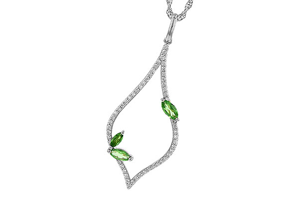 C190-70896: NECK .35 GREEN GARNET .55 TGW