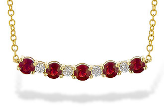 C190-72641: NECK .58 TW RUBY .70 TGW