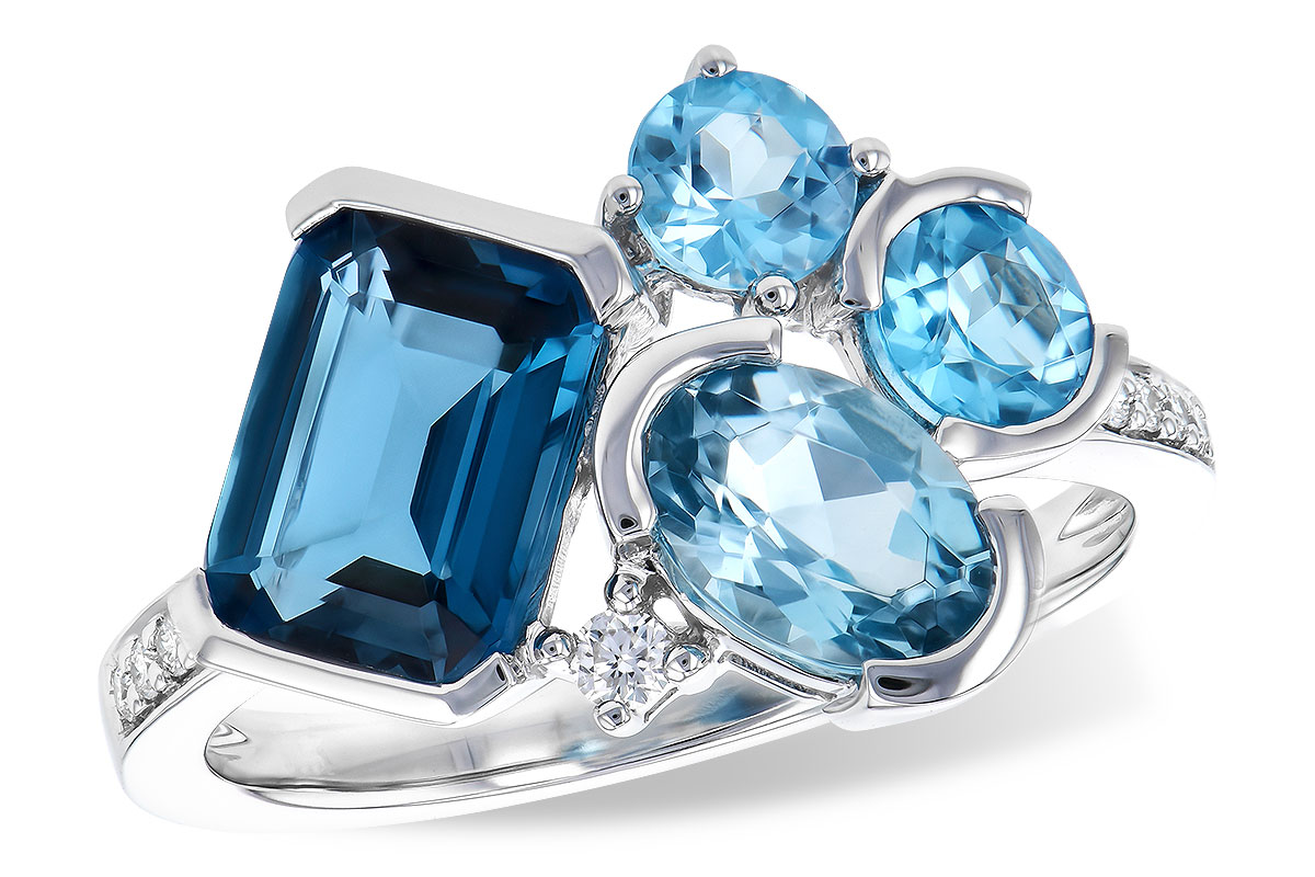 C273-43587: LDS RG 3.08 BLUE TOPAZ TW 3.15 TGW