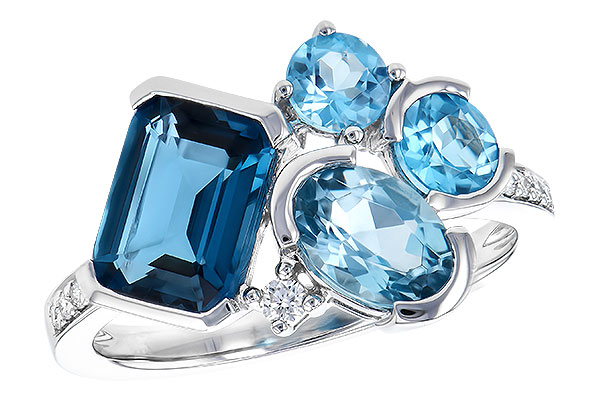 C273-43587: LDS RG 3.08 BLUE TOPAZ TW 3.15 TGW