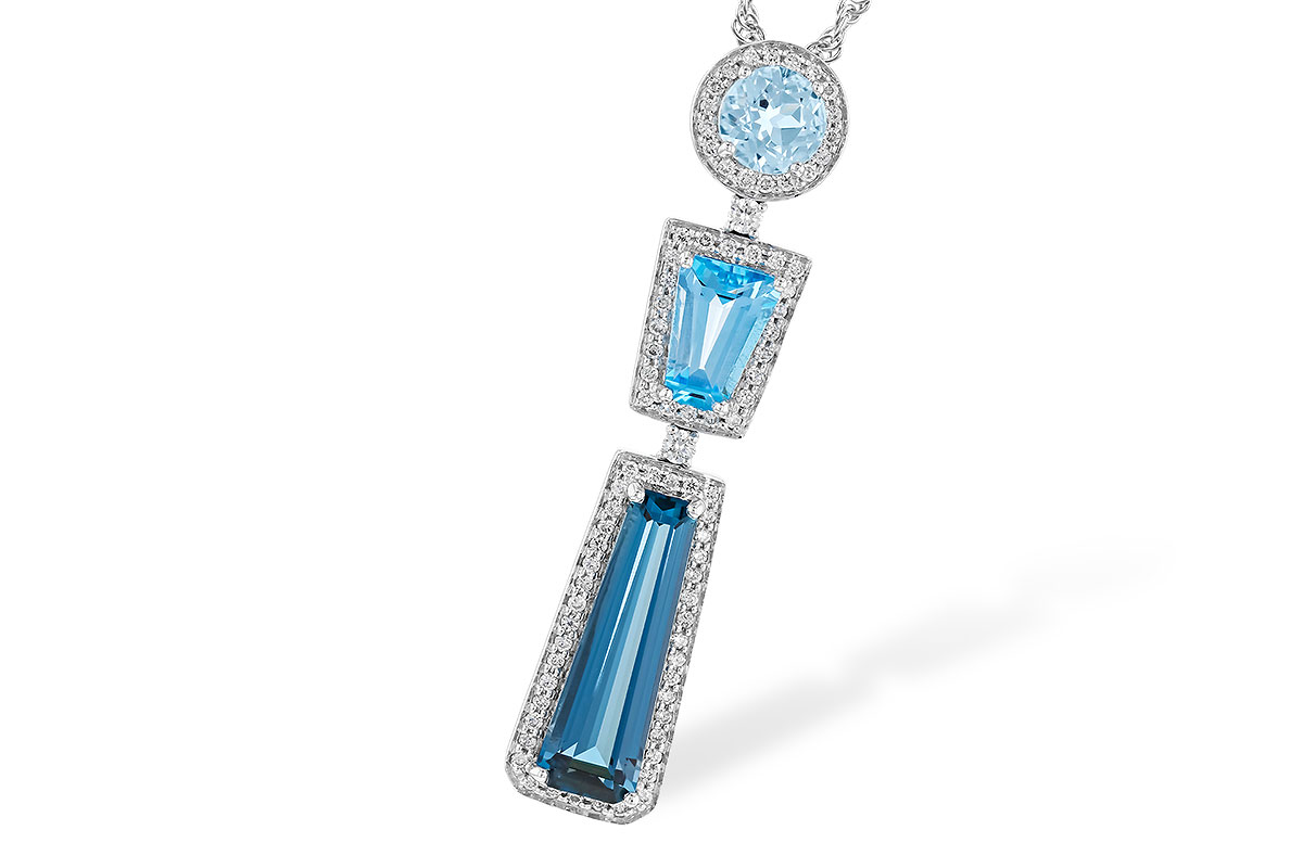 C274-29932: NECK 3.26 TW BLUE TOPAZ 3.50 TGW