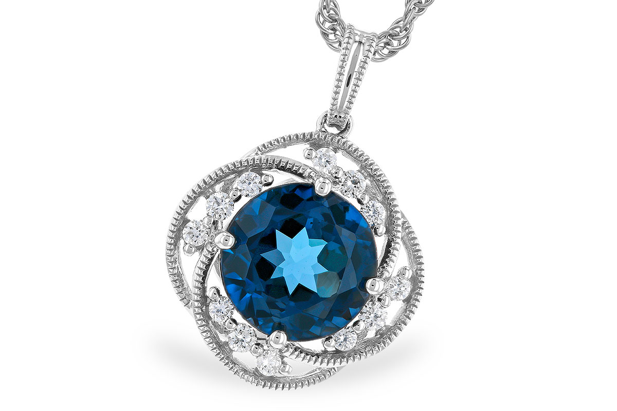 C274-30887: NECK 2.90 LONDON BLUE TOPAZ 3.05 TGW (9MM LBT)