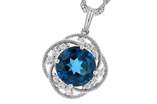 C274-30887: NECK 2.90 LONDON BLUE TOPAZ 3.05 TGW (9MM LBT)