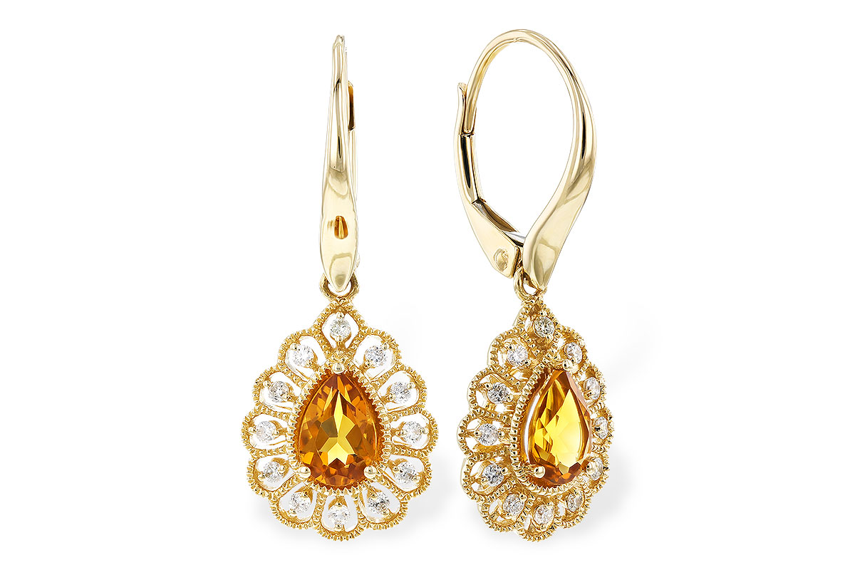 C274-30896: EARR .74 TW CITRINE .90 TGW