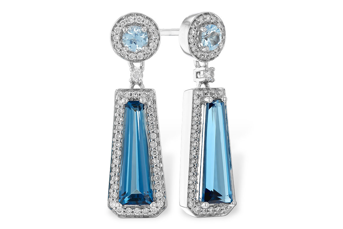 C274-31787: EARR 2.28 TW BLUE TOPAZ 2.54 TGW