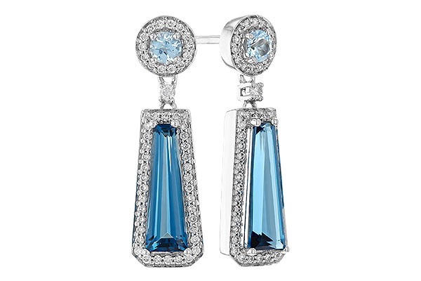 C274-31787: EARR 2.28 TW BLUE TOPAZ 2.54 TGW