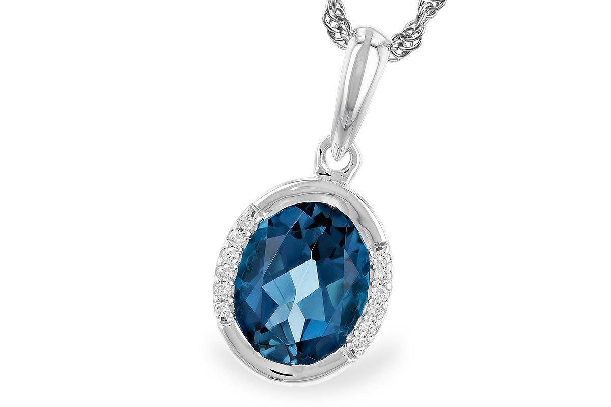 C274-31796: NECK 1.90 TW LONDON BLUE TOPAZ 1.93 TGW (9x7 LBT)
