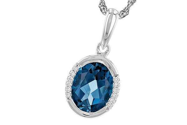 C274-31796: NECK 1.90 TW LONDON BLUE TOPAZ 1.93 TGW (9x7 LBT)