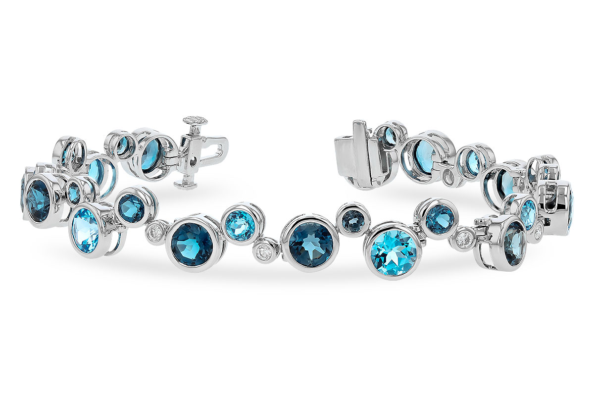 C274-32650: BRACELET 15.65 TW BLUE TOPAZ 15.95 TGW