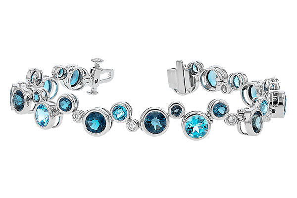 C274-32650: BRACELET 15.65 TW BLUE TOPAZ 15.95 TGW