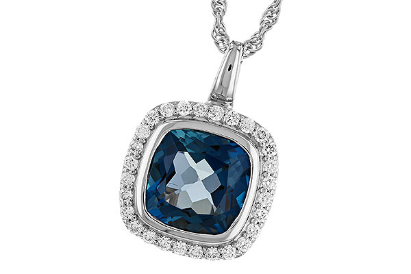 C274-34487: NECK 3.85 LONDON BLUE TOPAZ 4.15 TGW (9MM LBT)