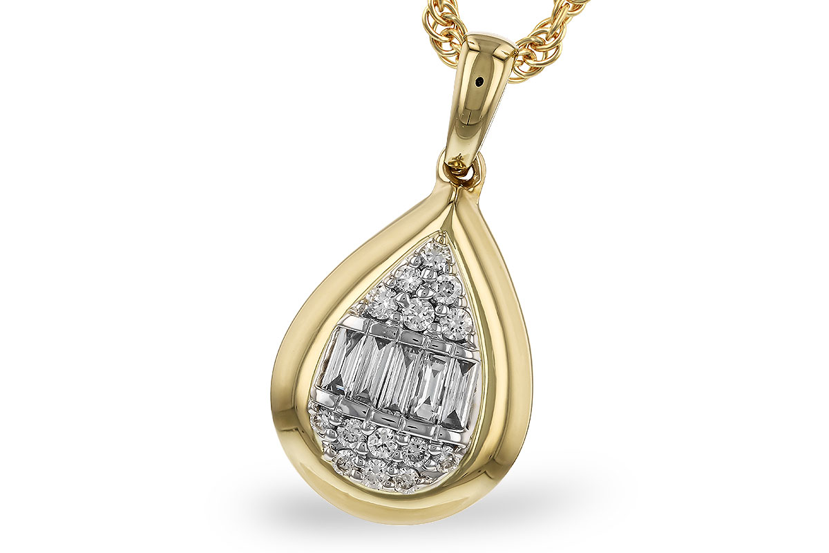 C274-36296: NECKLACE .08 BAG .16 TW