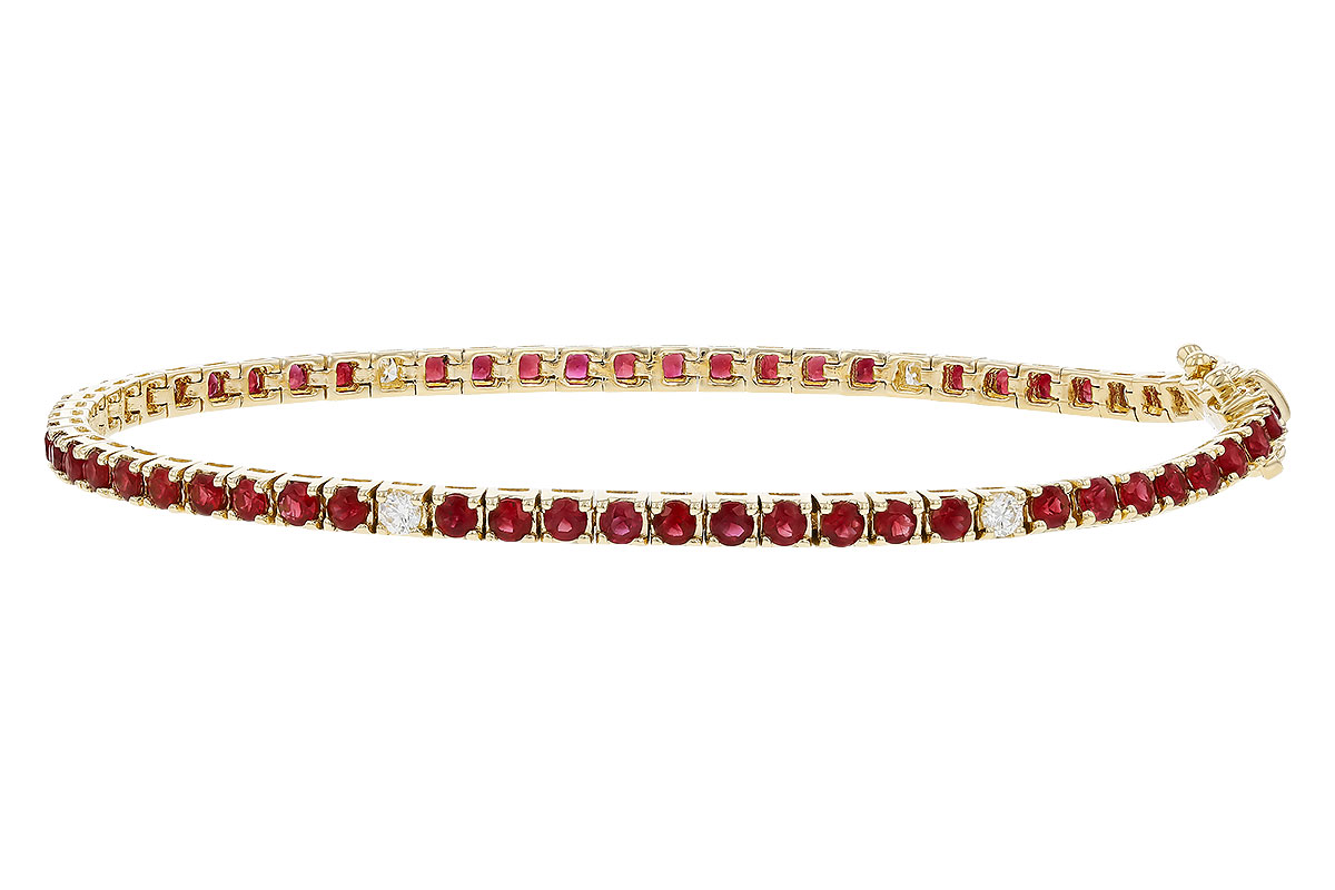 C275-19996: BRACELET 3.04 RUBY 3.29 TGW (7")
