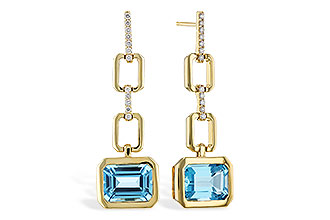 C275-23559: EARRINGS 3.20 BLUE TOPAZ 3.32 TGW (8x6MM BT)