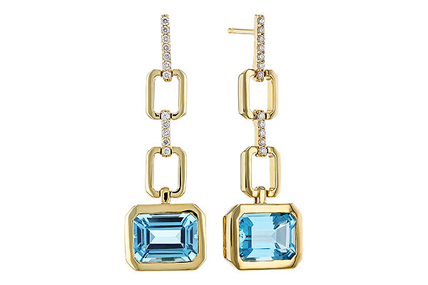 C275-23559: EARRINGS 3.20 BLUE TOPAZ 3.32 TGW (8x6MM BT)