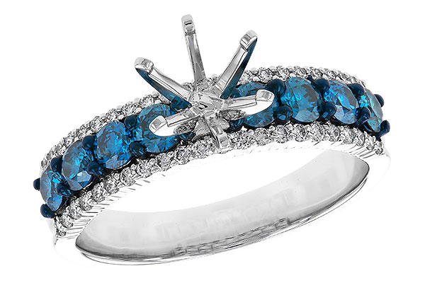 C275-23605: LDS SEMI DIA RG .72 BLUE DIAS .92 TW