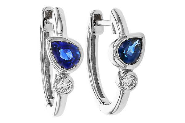 C275-23632: EARRINGS .51 SAPPHIRE .57 TGW
