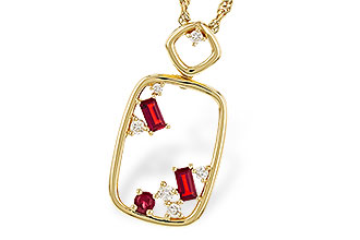 C275-24496: NECKLACE .33 TW RUBY .44 TGW