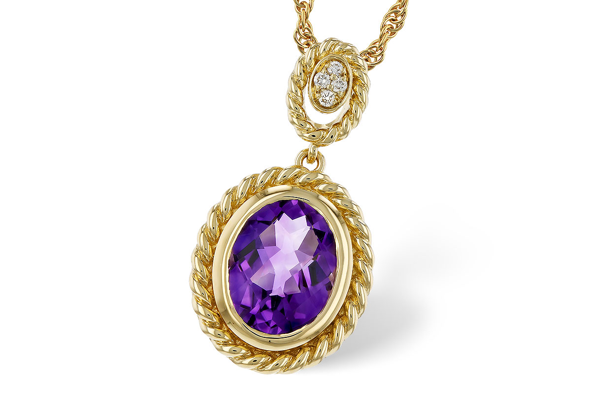 C275-27214: NECKLACE 1.38 AMETHYST 1.40 TGW (9x7MM AMY)
