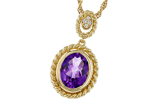 C275-27214: NECKLACE 1.38 AMETHYST 1.40 TGW (9x7MM AMY)