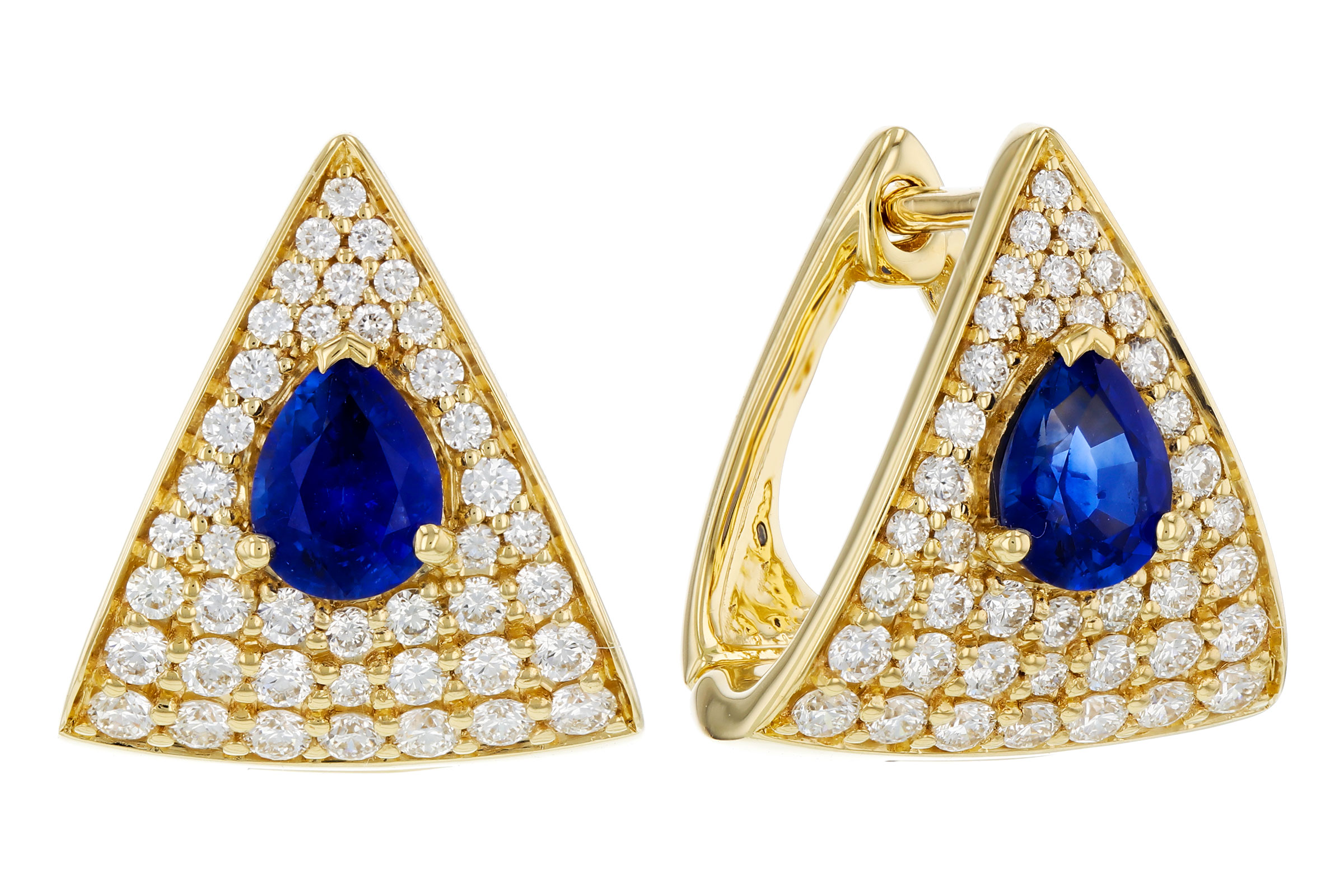 C276-11796: EARRINGS .65 TW SAPPHIRE 1.20 TGW (5x4MM SA)