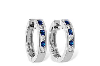 D001-58096: EARRINGS .16 SAPP .26 TGW