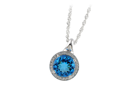 D187-94541: NECK 3.87 BLUE TOPAZ 4.01 TGW