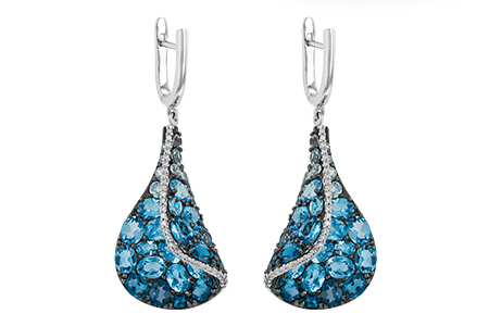 D187-96296: EARR 6.86 BLUE TOPAZ 7.05 TGW