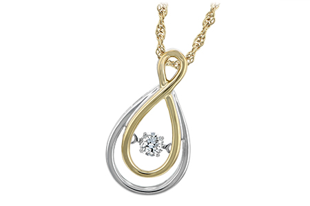 D188-90823: NECKLACE .14 BR (YG TRIM)