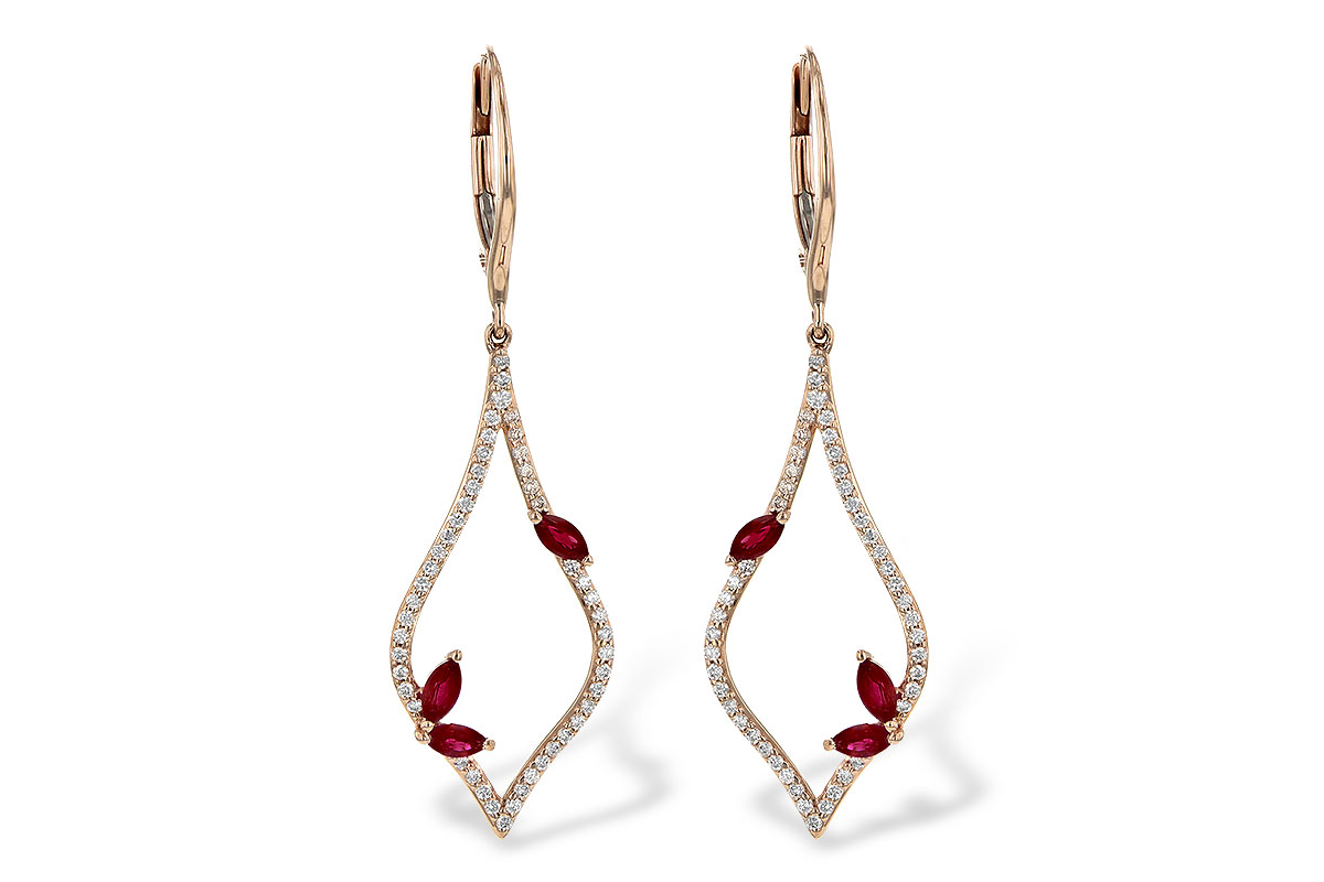 D190-64505: EARR .60 RUBY .95 TGW